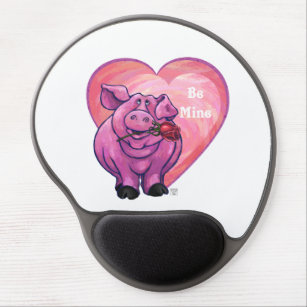 Pig Valentine's Day Gel Mouse Pad