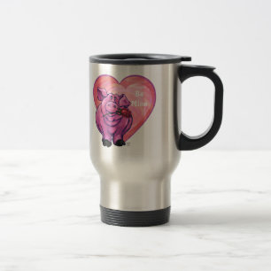 Pig Valentine's Day Travel Mug