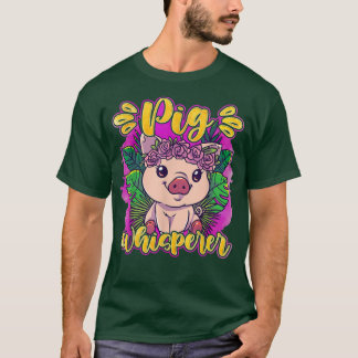 Pig Whisperer Cute Farmer Kawaii Animal Farming Fu T-Shirt
