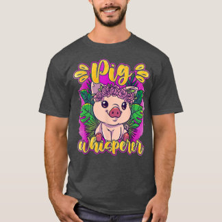 Pig Whisperer Cute Farmer Kawaii Animal Farming Fu T-Shirt