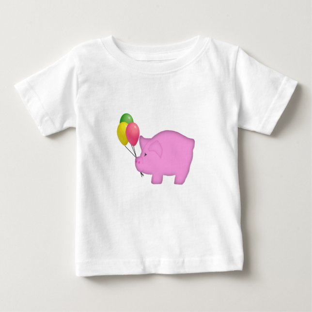 Pig With Balloons Shirt (Front)