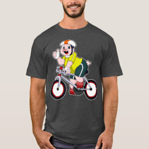 Pig with Bicycle Helmet T-Shirt