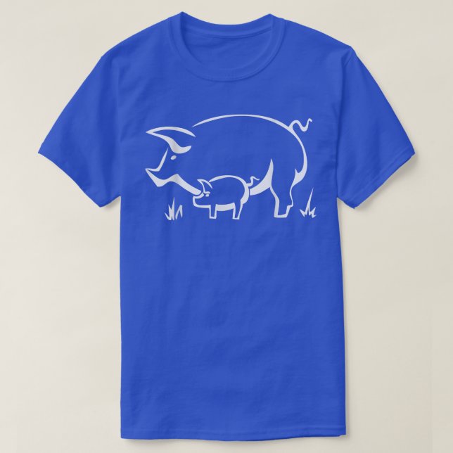 Pig With Piglet  T-Shirt (Design Front)