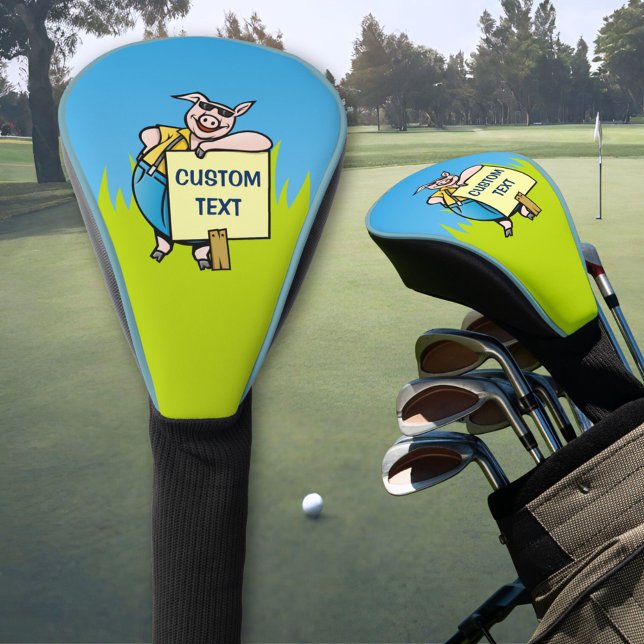 Pig with Sign Golf Head Cover (Creator Uploaded)