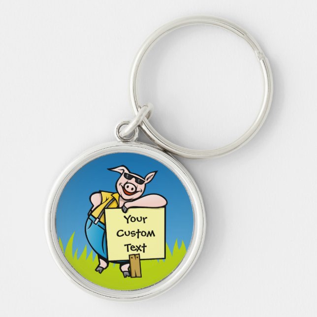 Pig with sign key ring (Front)
