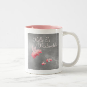 Pig With Wings-Be Unbelievable Two-Tone Coffee Mug