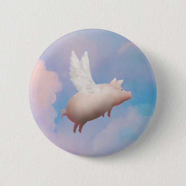 pig with wings button (Front)