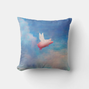 pig with wings pillow