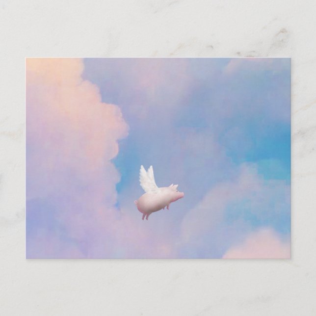 pig with wings postcard (Front)