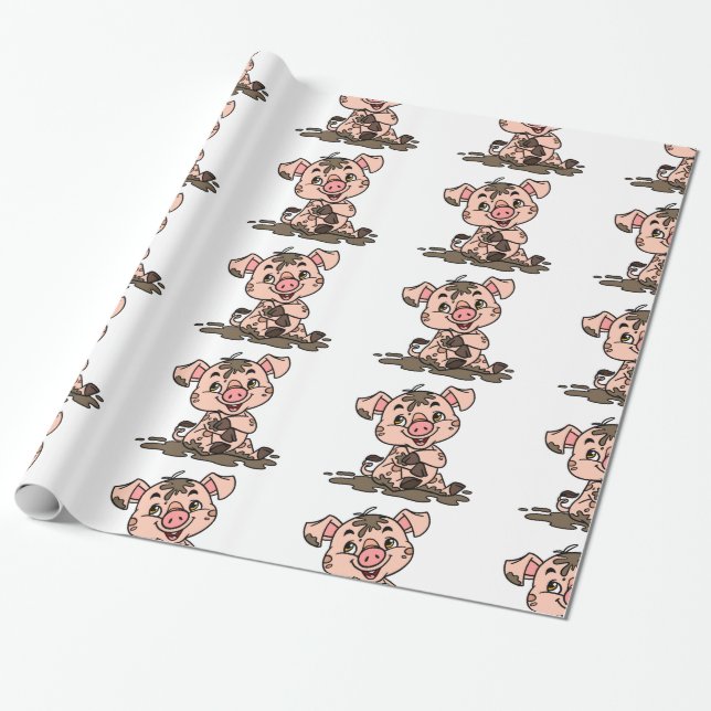 Pig Wrapping Paper (Unrolled)