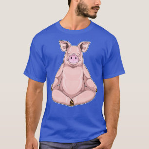 Pig Yoga Fitness Meditation T-Shirt