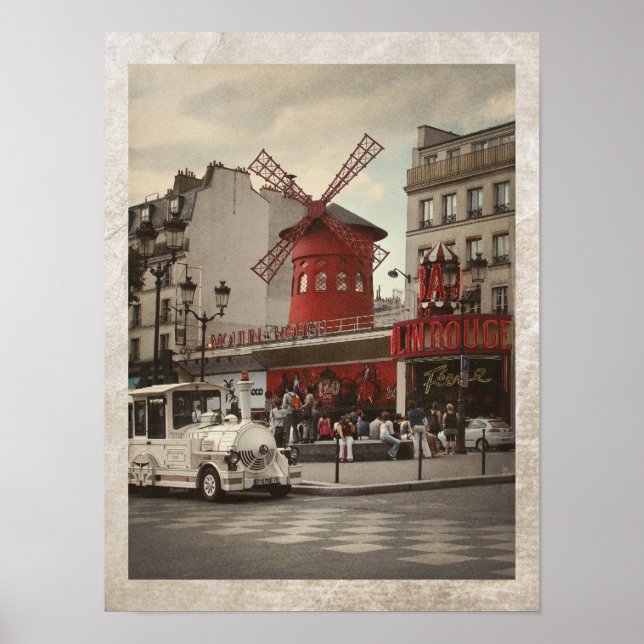 Pigalle District Paris French Cabaret Poster (Front)
