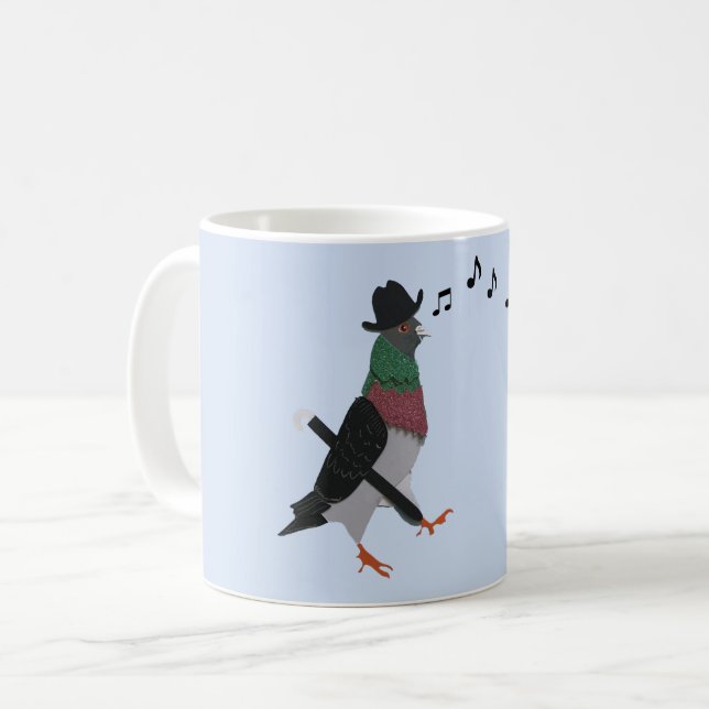 Pigeon About Town Funny  Coffee Mug (Front Left)