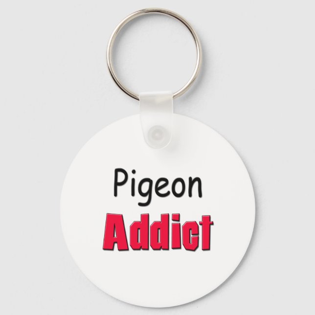 Pigeon Addict Key Ring (Front)