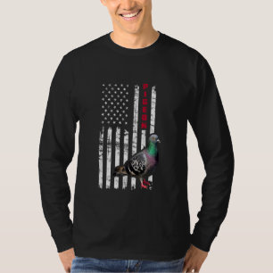 Pigeon American Flag Dove Bird Gift T-Shirt USA