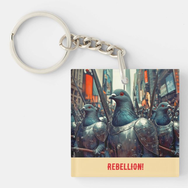 Pigeon Army Key Ring (Front)