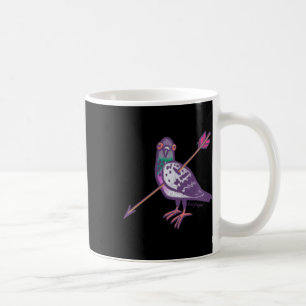 Pigeon Battle On Purple Sticker  Coffee Mug