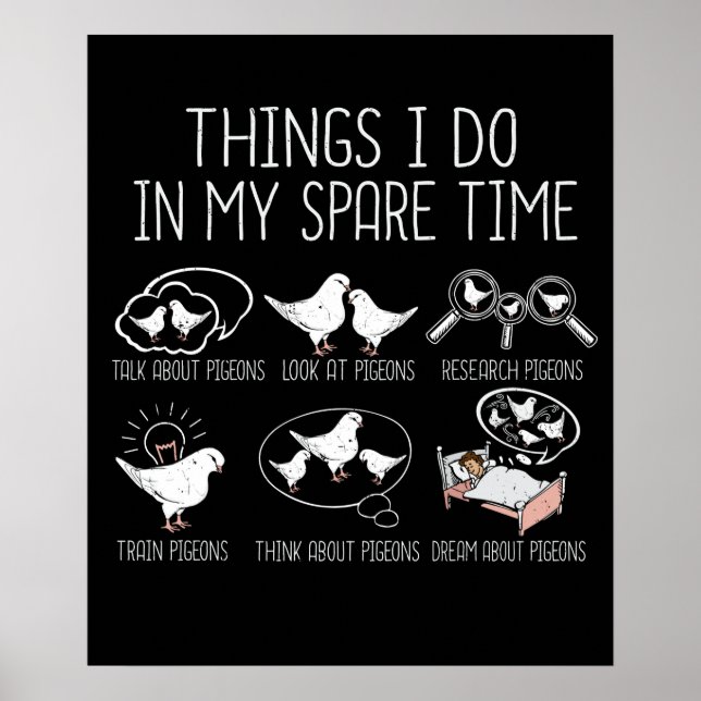 Pigeon Breeding Pigeon Racing Gift Men King Pigeon Poster (Front)