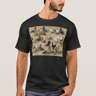 Pigeon Breeds Chart T-Shirt