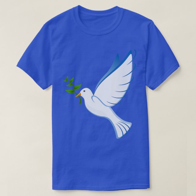 Pigeon Bring Leaf 2 T-Shirt (Design Front)