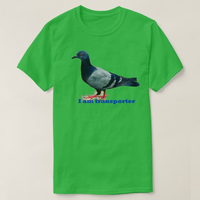 Pigeon carrier transporter T-Shirt (Design Front)