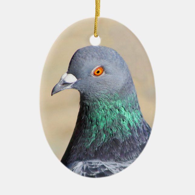 Pigeon Ceramic Tree Decoration (Front)