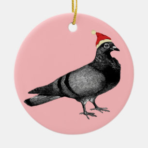 pigeon christmas ceramic tree decoration