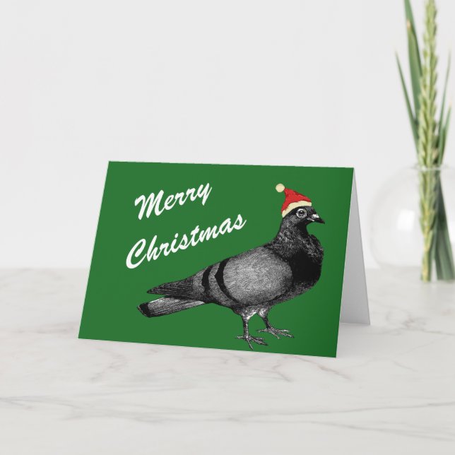 pigeon christmas holiday card (Front)
