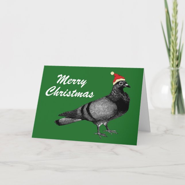 pigeon christmas holiday card (Front)