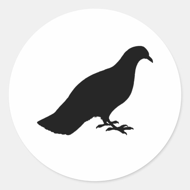 Pigeon Classic Round Sticker (Front)