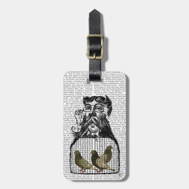 Pigeon Fancier Luggage Tag (Front Vertical)