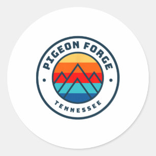 Pigeon Forge Skiing Snowboarding Ski Family Trip Classic Round Sticker