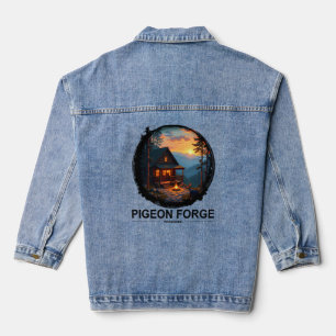 Pigeon Forge, Tennessee Cabin in the Mountains Denim Jacket