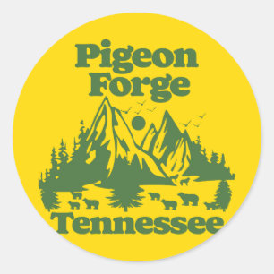 Pigeon Forge Tennessee Classic Round Sticker