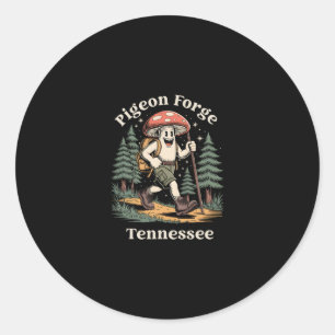 Pigeon Forge Tennessee Hiking Mushroom Vacation Classic Round Sticker