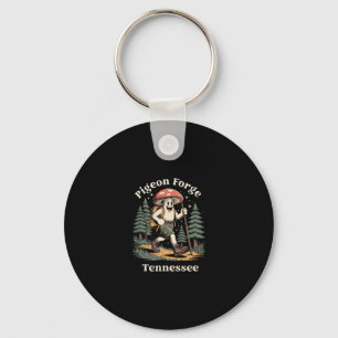 Pigeon Forge Tennessee Hiking Mushroom Vacation Key Ring