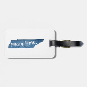 Pigeon Forge Tennessee Wood Grain Luggage Tag