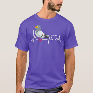 Pigeon Heartbeat Funny Animal Love Gift For T-Shirt