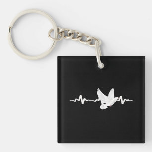 Pigeon Heartbeat Key Ring