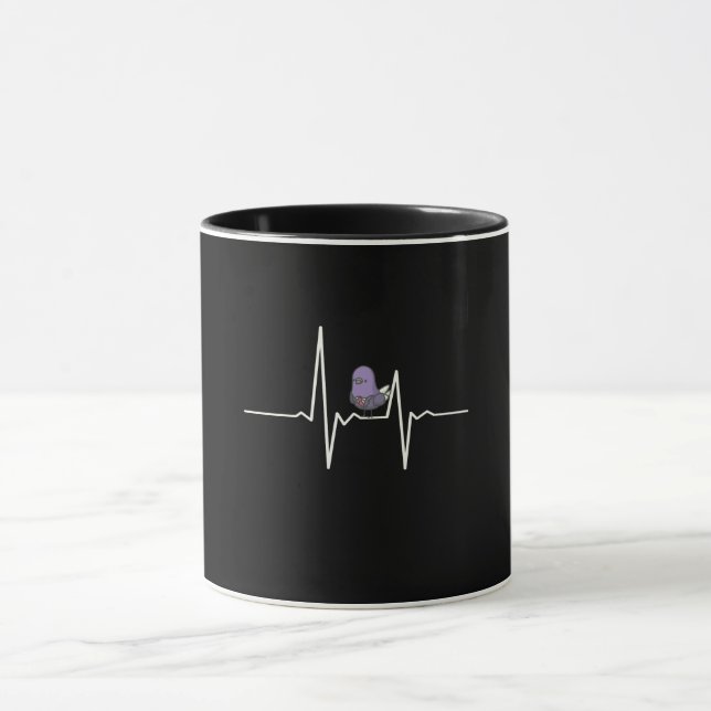 Pigeon Heartbeat Mug (Center)