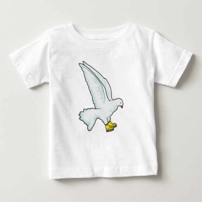 Pigeon Ice skating Ice skates Baby T-Shirt (Front)