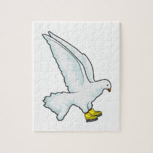 Pigeon Ice skating Ice skates Jigsaw Puzzle