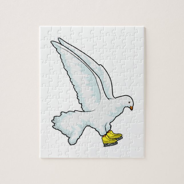Pigeon Ice skating Ice skates Jigsaw Puzzle (Vertical)