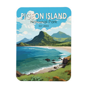 Pigeon Island National Park Saint Lucia Travel Art Magnet