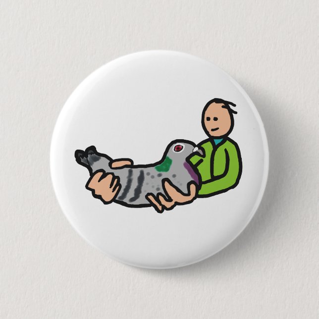 Pigeon Keeping 6 Cm Round Badge (Front)