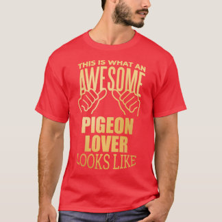Pigeon Lover Design Funny Gift Design in Gold T-Shirt
