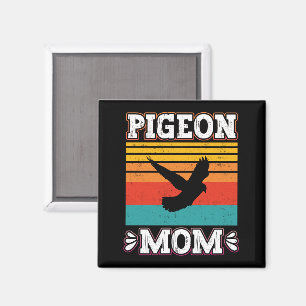 Pigeon Mum Bird Fly Animal Cute Pigeon Birds Retro Magnet