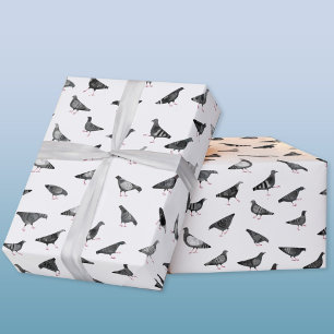 Pigeon Pattern Wrapping Paper