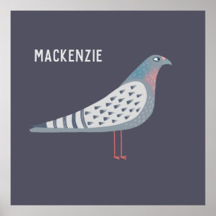 Pigeon Personalised Poster