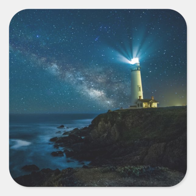 Pigeon Point Light Station, Ca Square Sticker (Front)